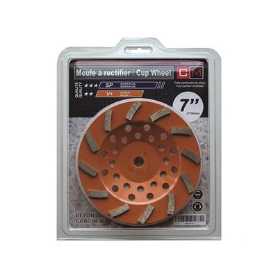7" x 5 / 8-11 x 12Teeth Cup Wheel -V+ quality